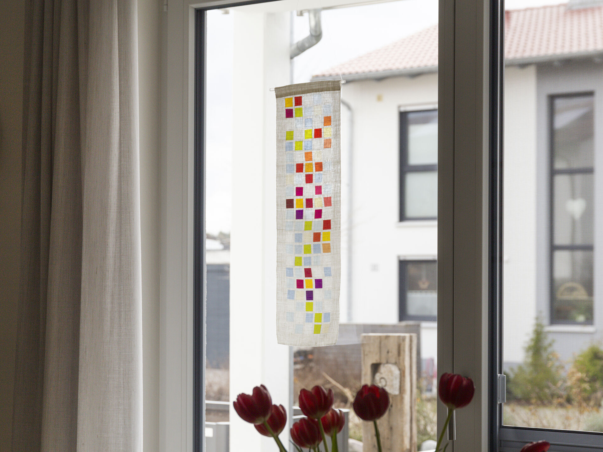Terassentür mit Fensterband Fensterband an der Terassentür