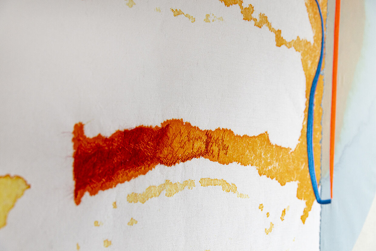 Ein Aquarell wird groß