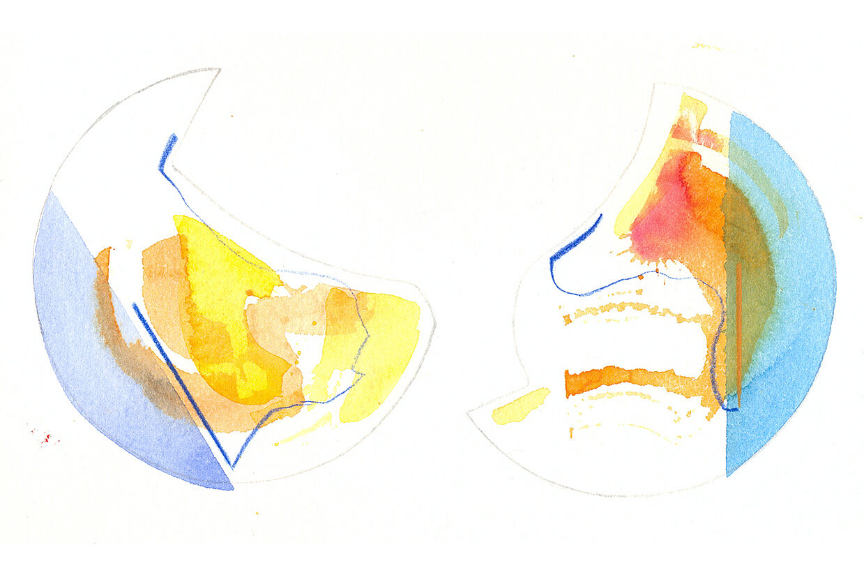 Tobias Kammerers Entwurf als Aquarell Aquarell von Tobias Kammerer